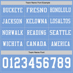 Custom Light Blue White Long Sleeve Authentic Football Jersey