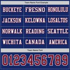 Custom Royal Crimson-White Long Sleeve Authentic Football Jersey