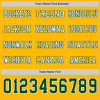 Custom Gold Green-White Long Sleeve Authentic Football Jersey