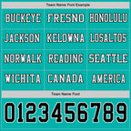 Custom Aqua Black-White Long Sleeve Authentic Football Jersey