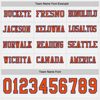 Custom White Orange-Royal Long Sleeve Authentic Football Jersey