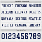 Custom White Navy Long Sleeve Authentic Football Jersey