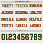 Custom White Green-Orange Long Sleeve Authentic Football Jersey