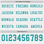 Custom White Teal Long Sleeve Authentic Football Jersey