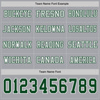 Custom Gray Green-White Long Sleeve Authentic Football Jersey
