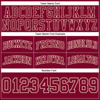 Custom Maroon Maroon-Cream Authentic Throwback Basketball Shorts