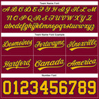 Custom Maroon Gold-Navy Authentic Throwback Basketball Shorts