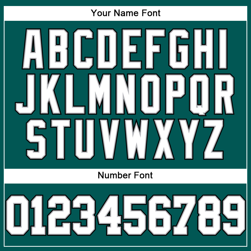 Custom Midnight Green White Gray-Black Authentic Baseball Jersey