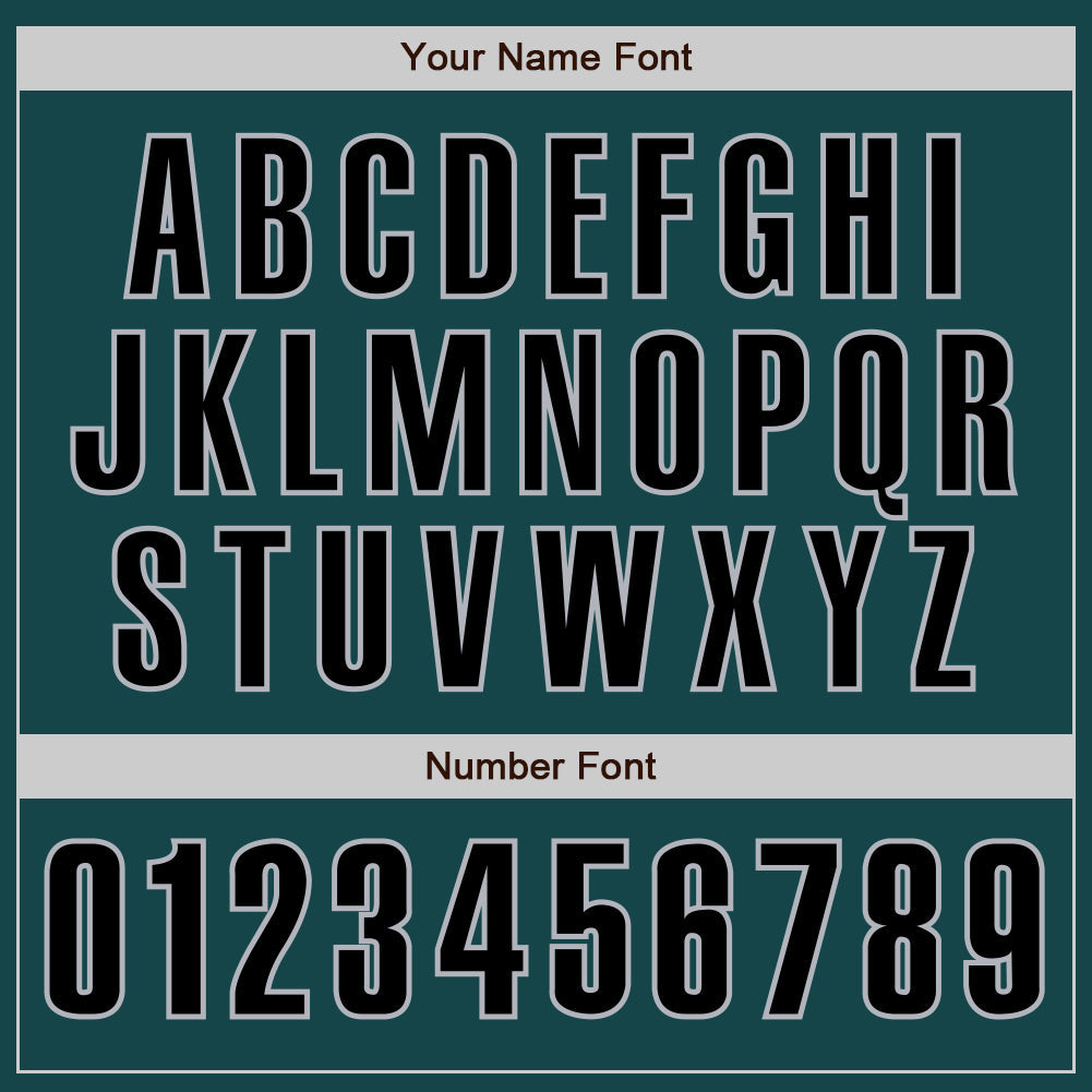 Custom Midnight Green Black-Gray Authentic Baseball Jersey