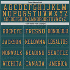 Custom Midnight Green Navy-Old Gold Mesh Authentic Throwback Football Jersey