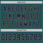 Custom Midnight Green Navy-Old Gold Mesh Authentic Throwback Football Jersey