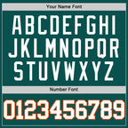 Custom Midnight Green White-Orange Authentic Basketball Jersey