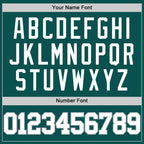 Custom Midnight Green White-Gray Authentic Basketball Jersey