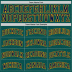 Custom Midnight Green Navy-Gold Authentic Basketball Jersey