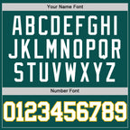 Custom Midnight Green White-Gold Authentic Basketball Jersey