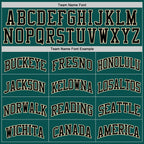 Custom Midnight Green Black-Cream Authentic Basketball Jersey