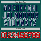 Custom Midnight Green Red White-Navy Authentic Basketball Jersey