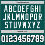 Custom Midnight Green White Gray-Black Authentic Basketball Jersey