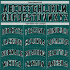 Custom Midnight Green Black-White Authentic Basketball Jersey