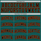 Custom Midnight Green Black-Orange Authentic Basketball Jersey