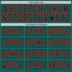 Custom Midnight Green Navy-Orange Authentic Basketball Jersey