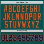 Custom Midnight Green Navy-Orange Authentic Basketball Jersey