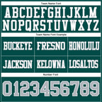 Custom Midnight Green Gray-White Authentic Football Jersey