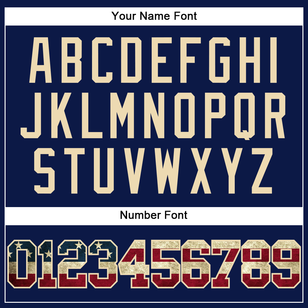 Custom Navy Vintage USA Flag City Cream-Crimson Authentic Baseball Jersey