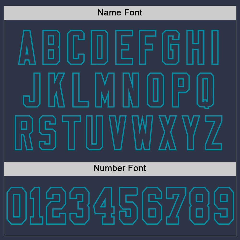 Custom Navy Teal Mesh Authentic Throwback Football Jersey