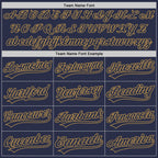Custom Navy Old Gold Authentic Throwback Baseball Jersey