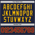 Custom Navy Maroon-Gold Authentic Throwback Basketball Jersey