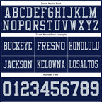 Custom Navy Silver Authentic Football Jersey