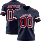 Custom Navy Crimson-White Authentic Football Jersey