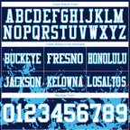 Custom Navy White-Sky Blue 3D Pattern Splash Authentic Football Jersey