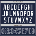 Custom Stitched Navy White Baseball Pullover Sweatshirt Hoodie