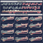 Custom Stitched Navy Vintage USA Flag-White Baseball Pullover Sweatshirt Hoodie