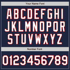 Custom Stitched Navy White-Red Baseball Pullover Sweatshirt Hoodie