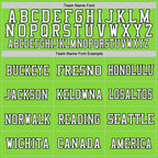 Custom Neon Green Black-White Mesh Authentic Football Jersey