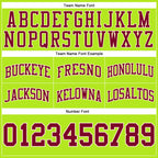 Custom Neon Green Maroon-Cream Authentic Throwback Basketball Shorts