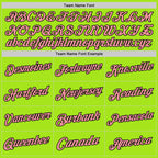 Custom Neon Green Medium Pink-Black Authentic Throwback Basketball Jersey