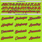 Custom Neon Green Orange-Royal Authentic Throwback Basketball Jersey