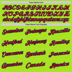 Custom Neon Green Red-Royal Authentic Throwback Basketball Jersey