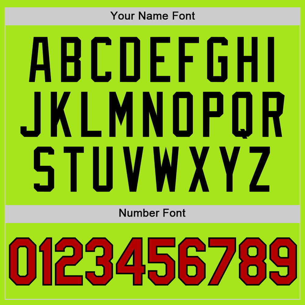 Custom Neon Green Red-Black Authentic Throwback Basketball Jersey