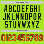 Custom Neon Green Orange-Black Authentic Throwback Basketball Jersey