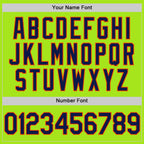 Custom Neon Green Navy-Orange Authentic Throwback Basketball Jersey