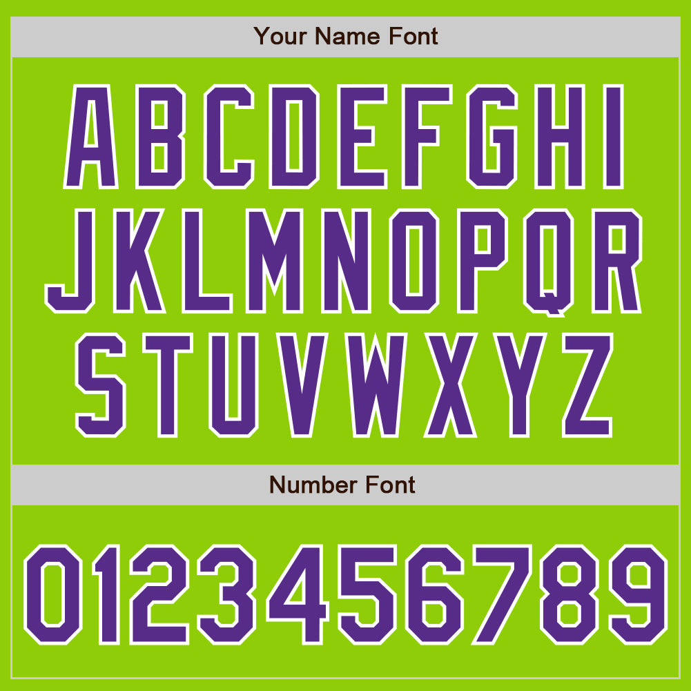 Custom Stitched Neon Green Purple-White Baseball Pullover Sweatshirt Hoodie