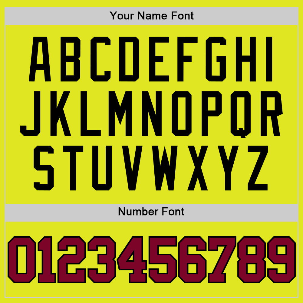 Custom Neon Yellow Maroon-Black Authentic Basketball Jersey