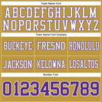 Custom Old Gold Purple-White Authentic Football Jersey