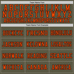 Custom Olive Orange-Black Mesh Authentic Throwback Salute To Service Football Jersey