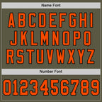 Custom Olive Orange-Black Mesh Authentic Throwback Salute To Service Football Jersey